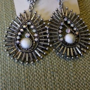 Sunshine silver earrings turquoise gangles